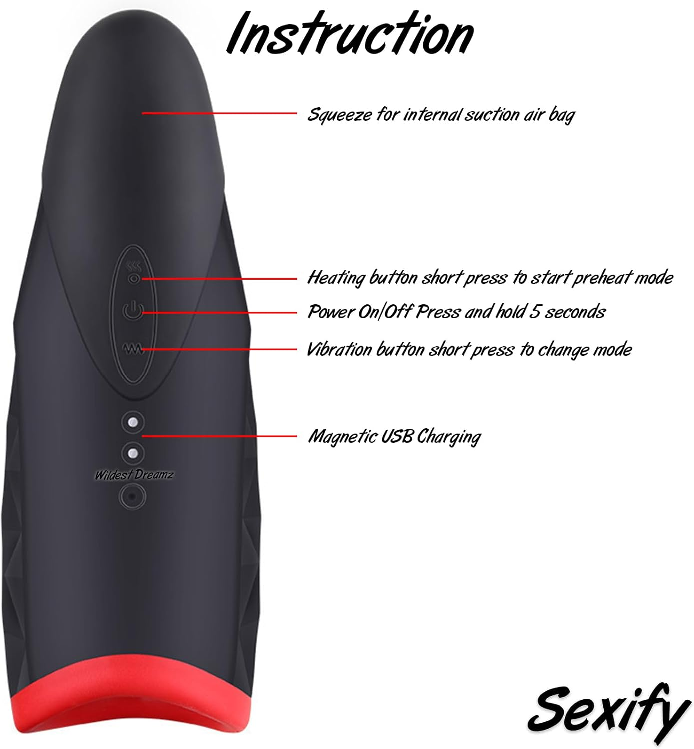 Automatic Male Masturbators Sex Toys for Men, Male Masturbator Cup with Vibrating + Heating Modes for Penis Stimulation, 3D Realistic Textured Electric Pocket Pussy Manual Sucking Adult Toys for Men Masturbation Sex Toy