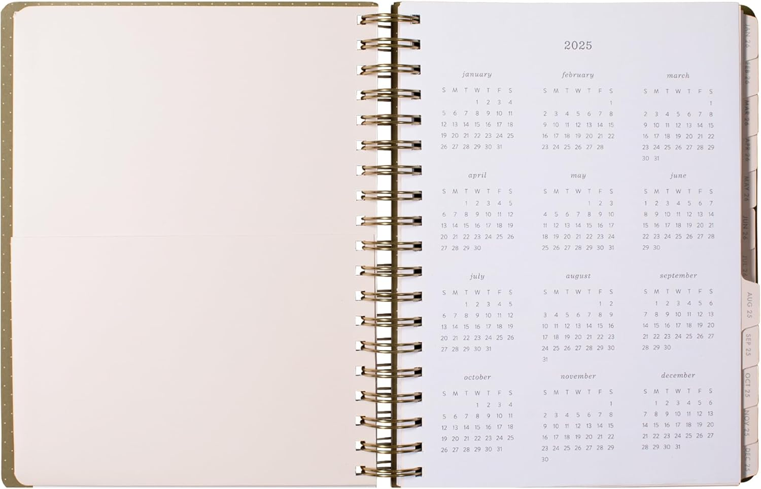 Fringe Studio 2026 Spiral Weekly Planner, Aug 2025 - Dec 2026, 17 Month, Paperback Cover, "HERITAGE HYDRANGEA", 8"W X 10"H, 240 Pages (844PA052) - Eucalyptus image number 2