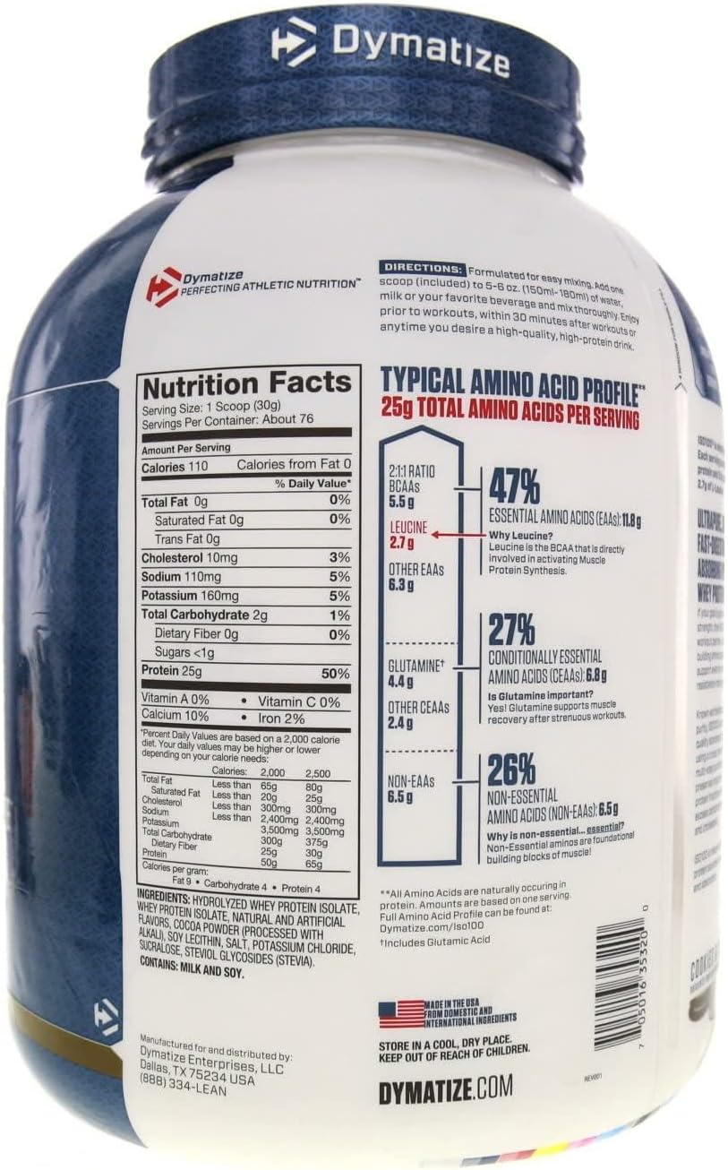 Dymatize Iso-100 Cookies & Cream - 5 LBS image number 6