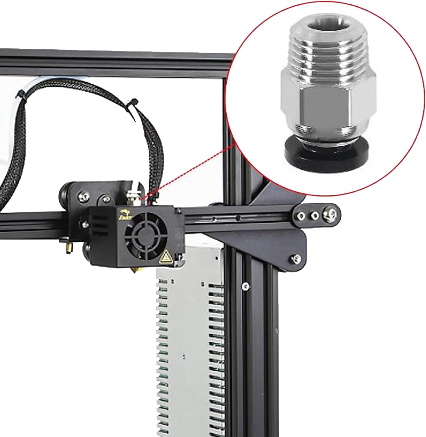 DIANN 10Pcs PC4-M10 Pneumatic Fitting Push in Quick Fitting Connector and 10Pcs PC4-M6 Pneumatic Fitting Push to Connect for 3D Printer