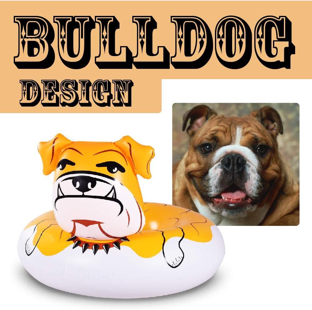 Bulldog Float, 53 Inches Giant Inflatable Pool Float Tube for Party, Summer Fun Pool Toys for Adults and Kids image number 2