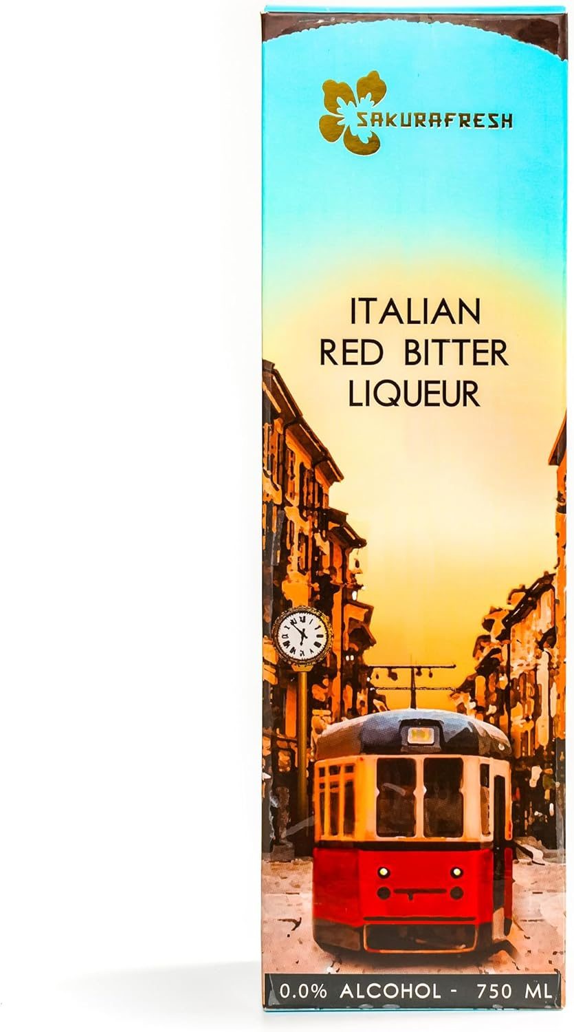 Sakurafresh Italian Red Bitter Liqueur| Zero Alcohol Liqueur, Award Winning-Three Global Medals|Use in Garibaldi, Italian Old Fashioned|Drink as Straight Pour or in Cocktails image number 5
