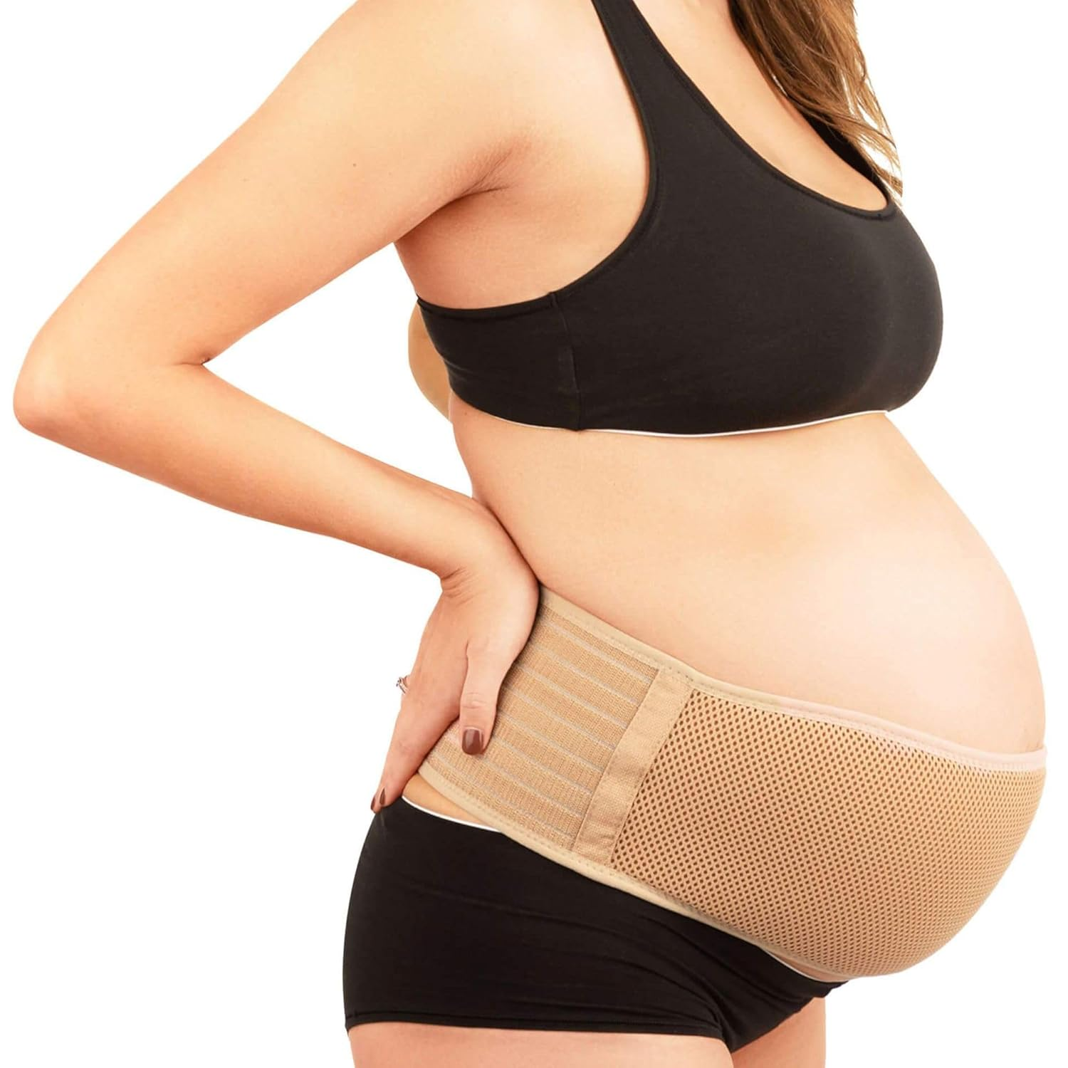 Comfort Therapy Maternity Belt Abdominal Binderback Support for Pregnancy, Post-Pregnancy Soft Stretchy Breathable Material Lifts Supports to Relieve Back, Hip, Pelvic Floor Pain image number 3
