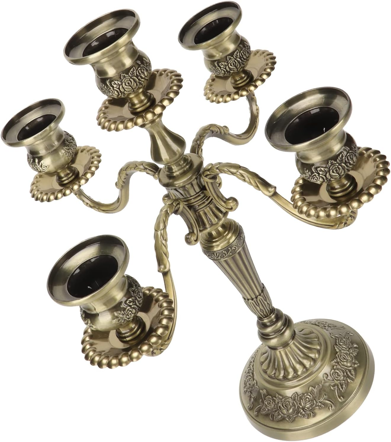 5 Arm Candelabra, Multi-Purpose Antirust Scratch Resistant Metal Candelabra for Party image number 5