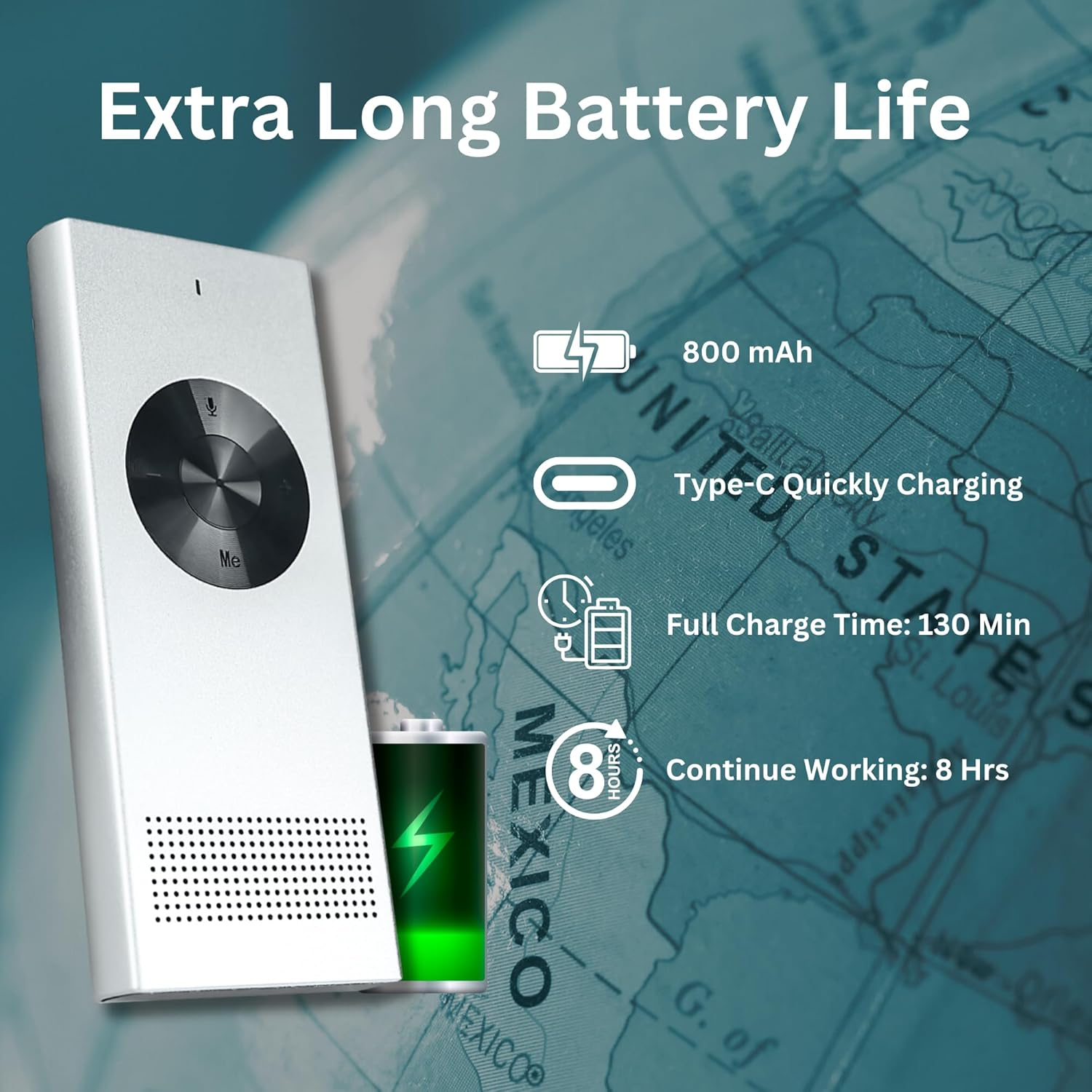 Enence PRO Instant Two Way Real Time Voice Translator, Smart Portable Foreign 60+ Languages Easy Translator Device, Pocket Dictionary for Business, Learning, Travel image number 5