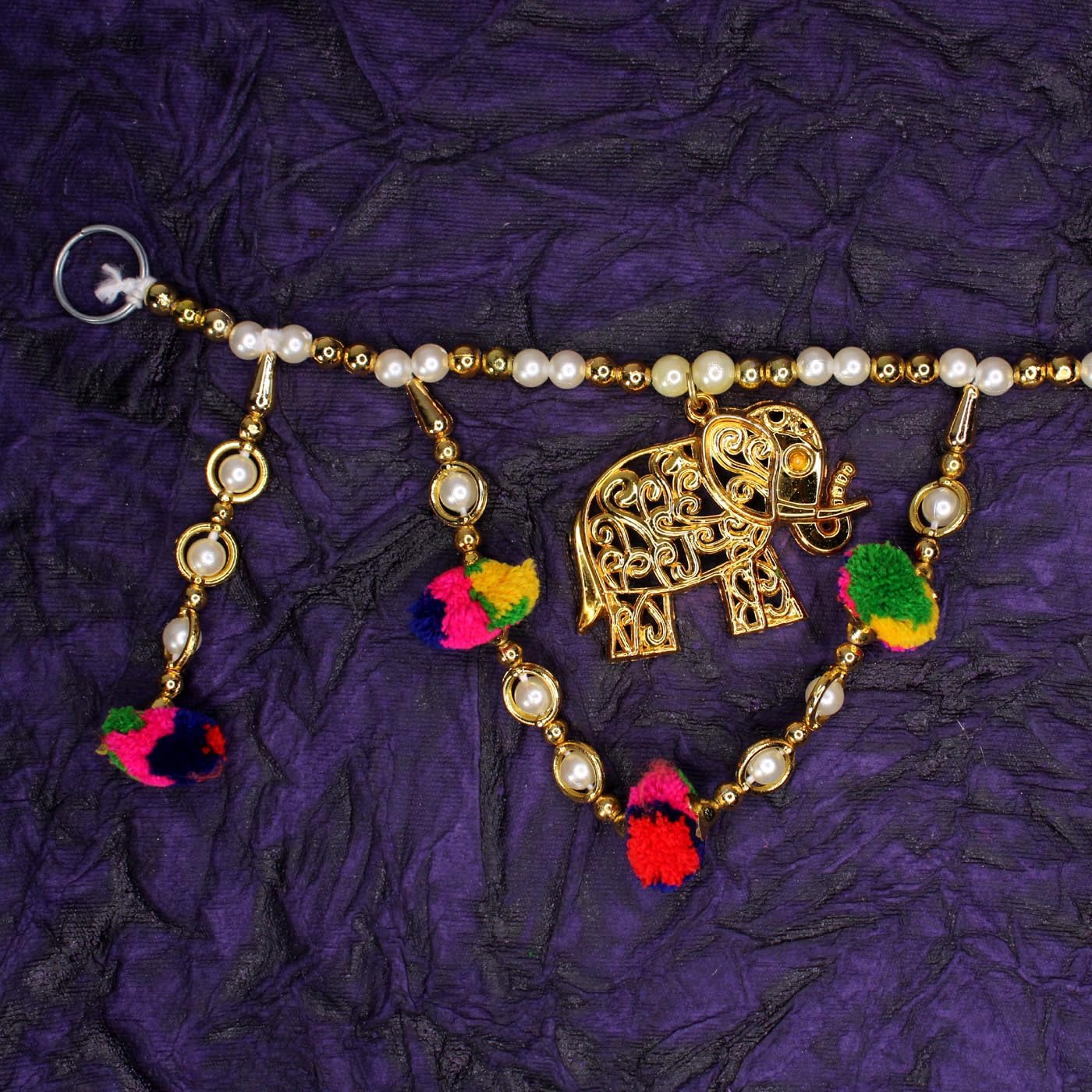 ARK Handmade Traditional Door Hanging| Bandarwal| Toran for Home Door Entrance and Home Decoration Item for Diwali and All Festival (Multicolor) (Model Number 5) image number 3