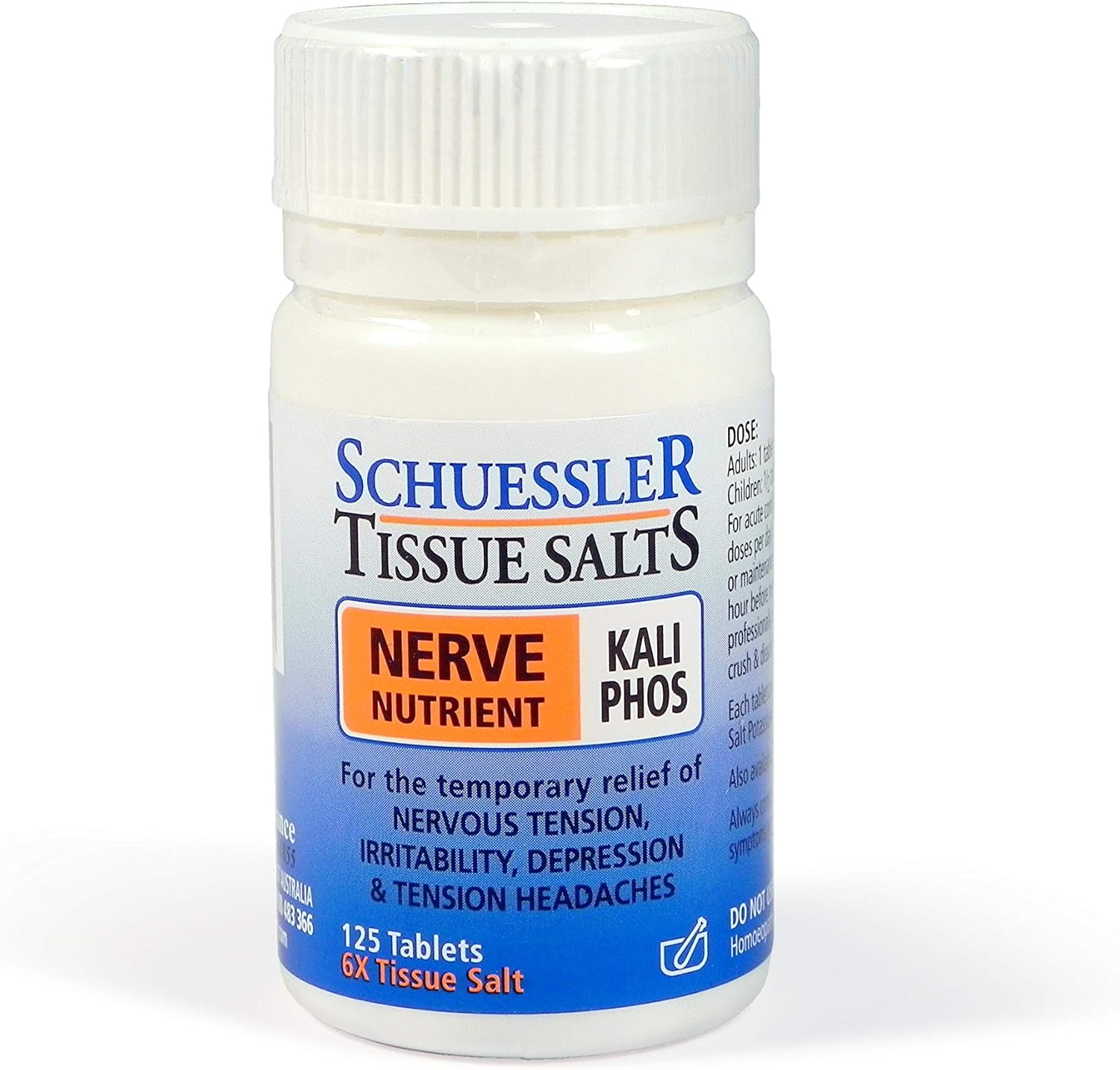 Schuessler Tissue Salts 125 Tablets - Kali Phos - No 6 - Nerve Nutrient image number 5