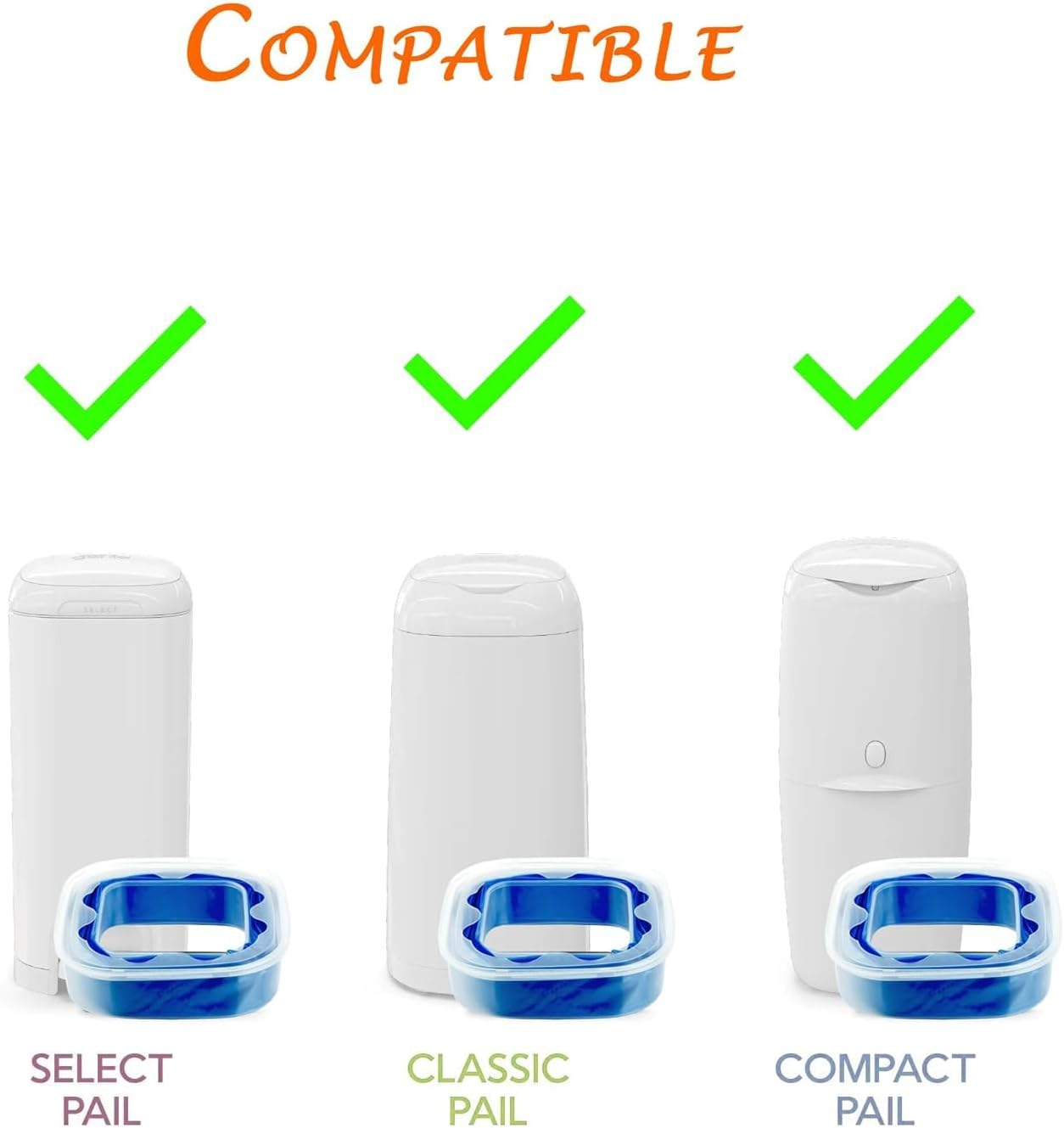 9 Pack 4.5 Meters Nappy Bin Refill Bags，Premium Quality Disposable Diaper Bags Designed to Reduce Leaks, Holds up to 2880 Diapers &ndash; Compatible with Diaper Pail Cassettes for All Models