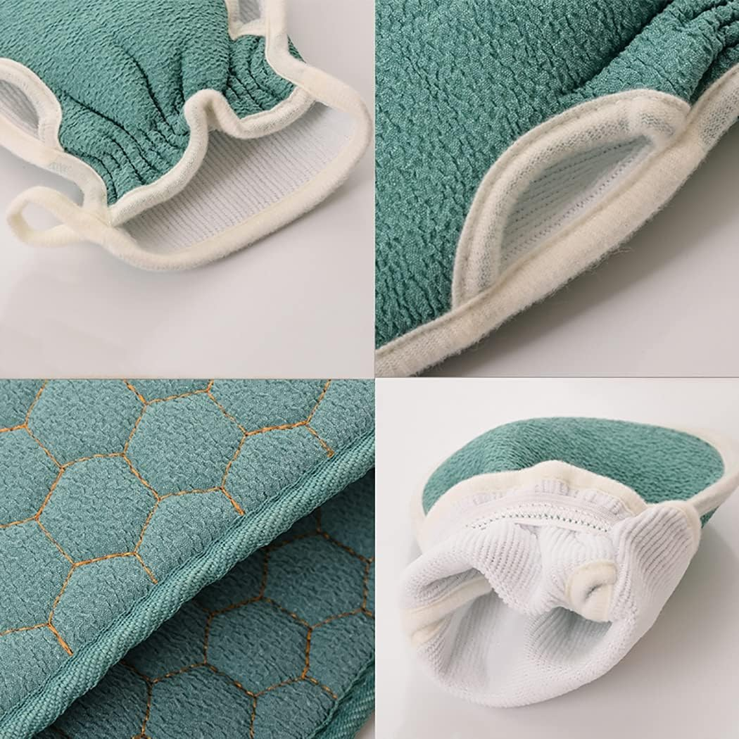 Lnrueg Mesh Bathroom Adults Elderly Handle Body Washer Dual-Sided Lengthen Soft Long Gentle Back Scrubber with Glove & Shower Ball image number 4