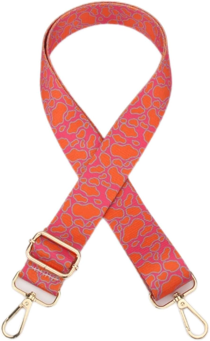 Shoulder Strap 3.8Cm Camouflage Wide Bags Strap 80-140Cm Adjustable Single Shoulder Crossbody Bag Belt Replacement Handbags Accessories Crossbody Handbag Replacement Strap (Color : Orangegreen, Size image number 3