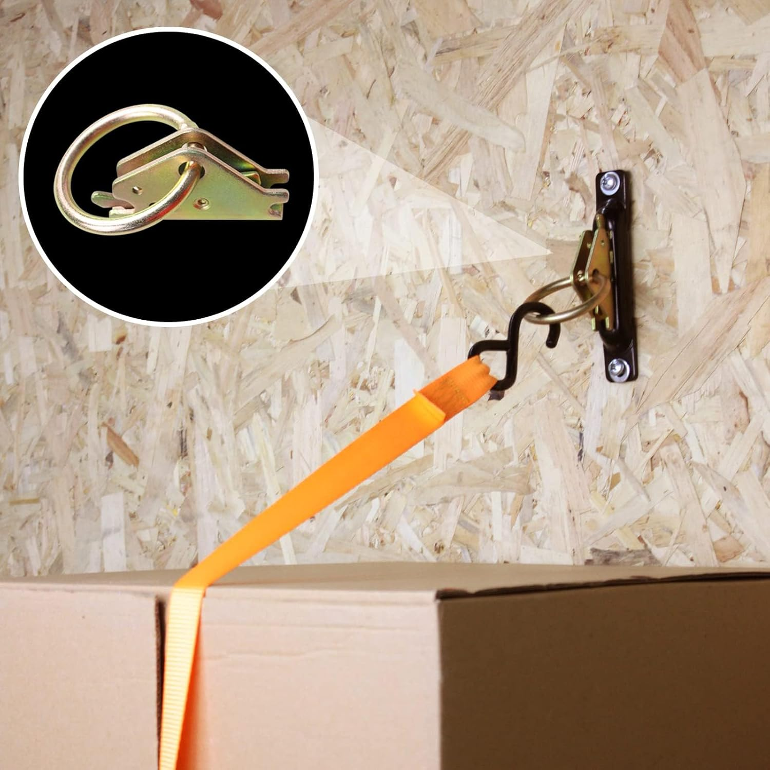 LULU CARGO CONTROL E Track 0 Ring, E Track O Ring Tie down Anchors E Track Accessories for Pickup Trucks/Flatbed Trailers/Vans, 10 Pack. image number 1