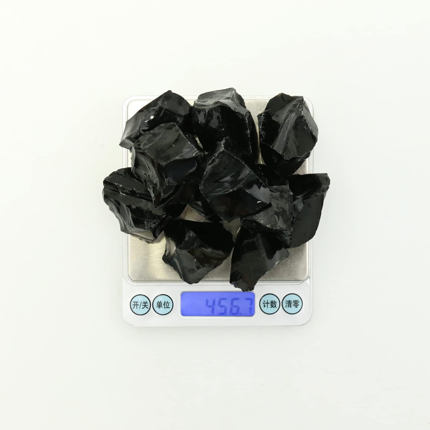 Black Obsidian Crystal Rocks, Black Stones Bulk for Wicca, Reiki, and Energy Healing Crystals, Witchcraft Supplies, Rocks for Tumbling, Calcite Crystal, Hypnotic Gems(1 Lb) image number 2
