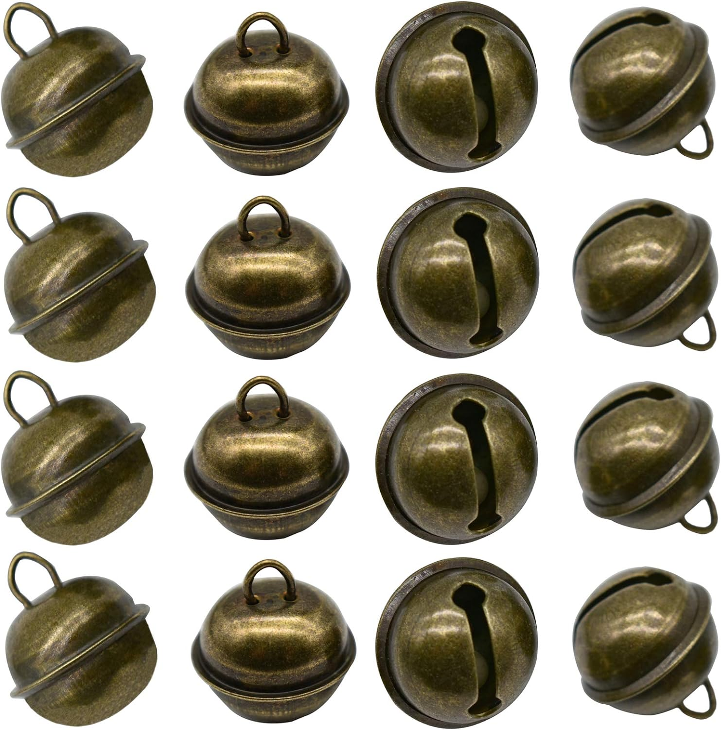 Maydahui 20PCS Vintage Jingle Bell 1 Inch (22Mm) Antique Decorative Tone Copper Bell for Pet Dog Cat Pendants Christmas Tree Crafts Decoration