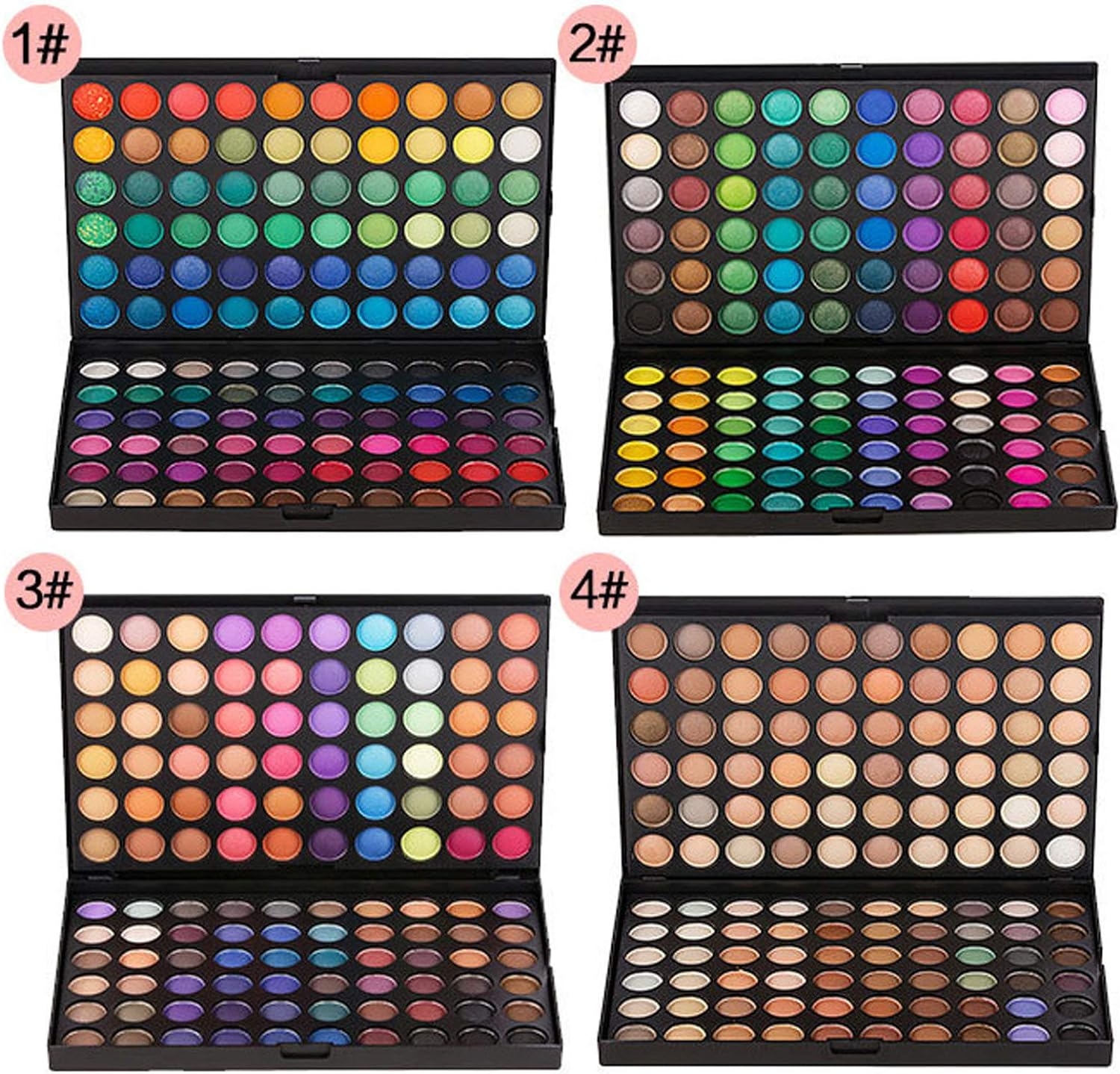 Joyeee Eyeshadow Palette Sets, 120 Colors Profession Nude Brown Eye Shadow Palet, Matte Shimmer Glitter Pearl All Highly Pigmented Blending Powder, Naked, Dark Brown, Black Smokey Eye Makeup Kit - 1 -120 Colourful Eyeshdow Palette image number 6