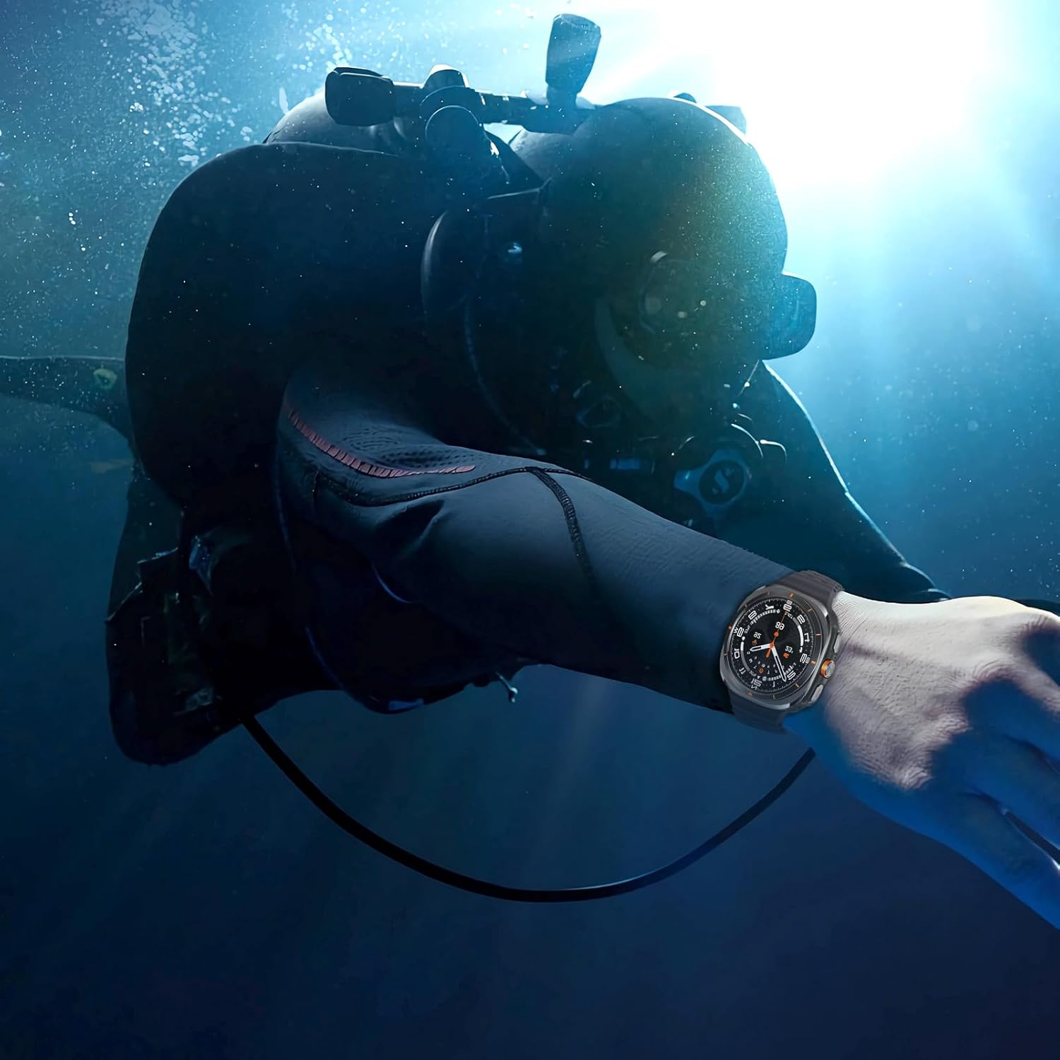 Ocean Bands for Samsung Galaxy Watch Ultra 2/Ultra 2025 2024 Women Men,Silicone Breathable Bracelet Wristband for Samsung Galaxy Watch 8/7 Ultra 47Mm - Black image number 2