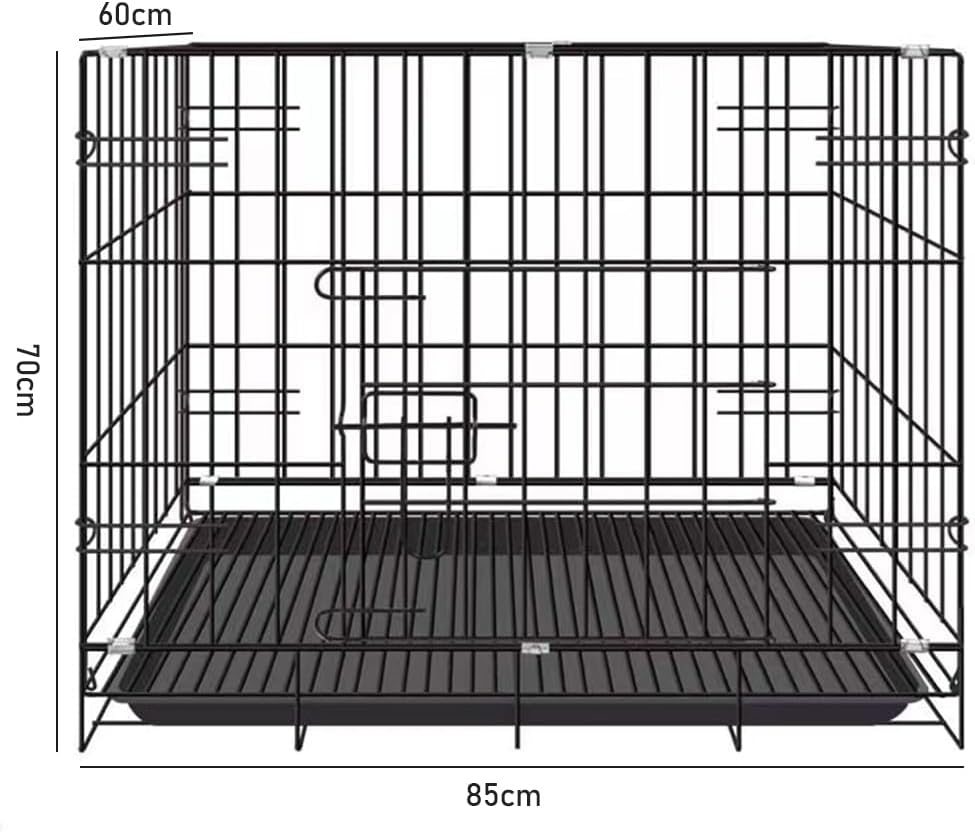 Dog Crat,Foldable Pet Basket,Double Door Dog Crate,Puppy Playpen House,Chew Proof Dog Chest,Portable Travel Cage, for Pets up to 50 Pounds
