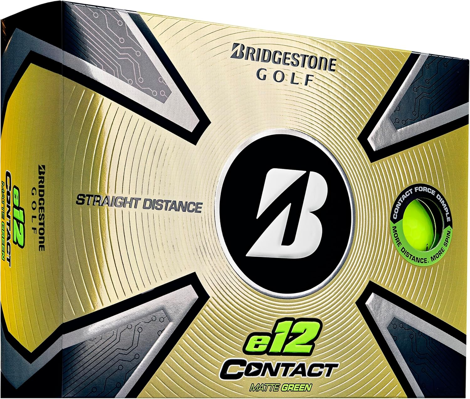 2023 Bridgestone Golf E12 Contact Golf Balls, White