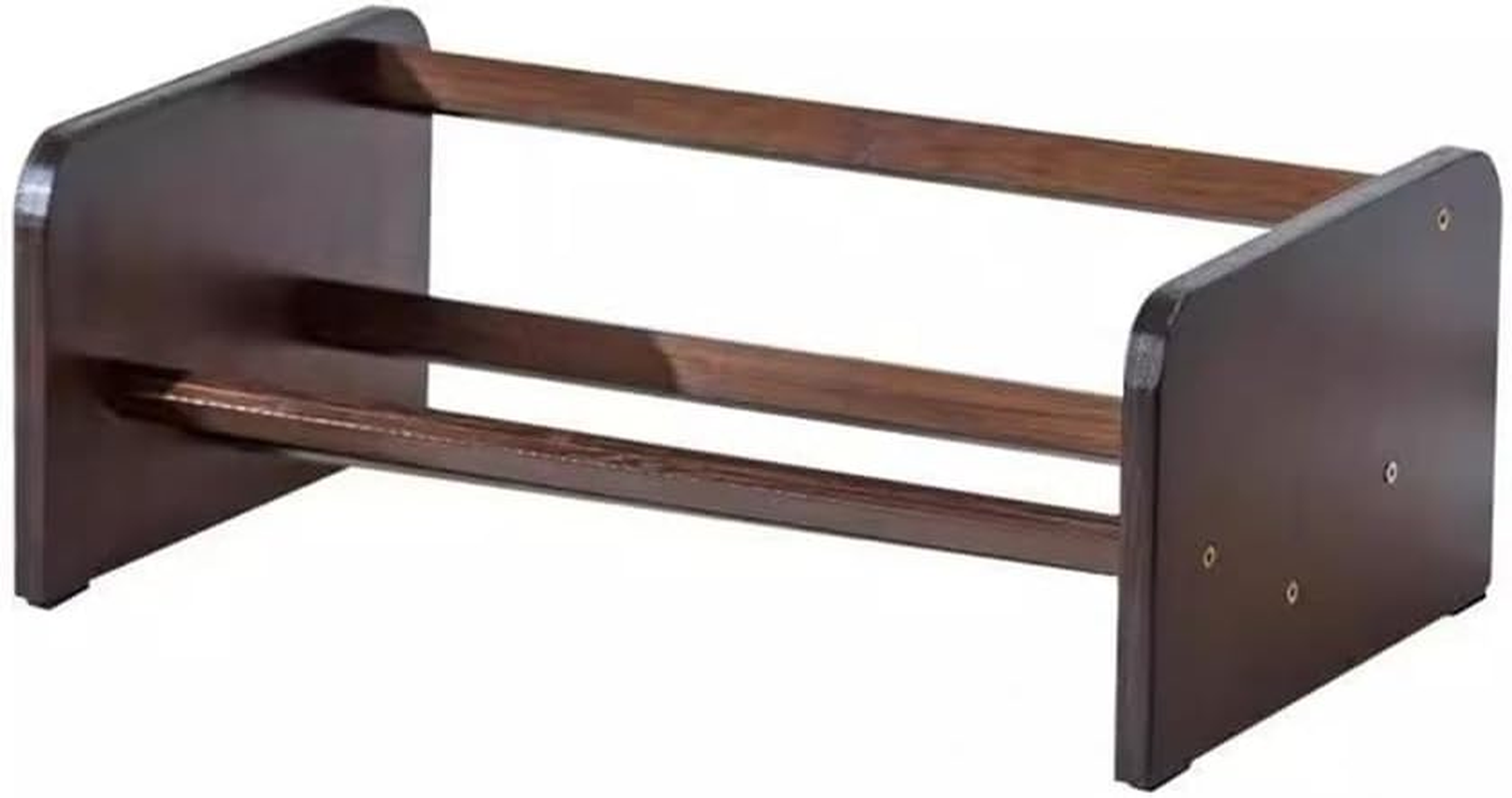 Hbluefat Desktop Bookcase, Small Wood Desk Bookshelf Organizer, Tabletop Mini Storage Shelf (Wood) - Wood image number 4