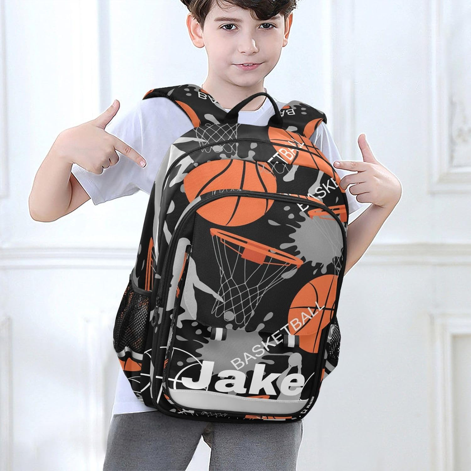 RPLIFE Basketball School Backpacks for Kids, Cool Boys Backpack, Kids Backpack for School image number 5
