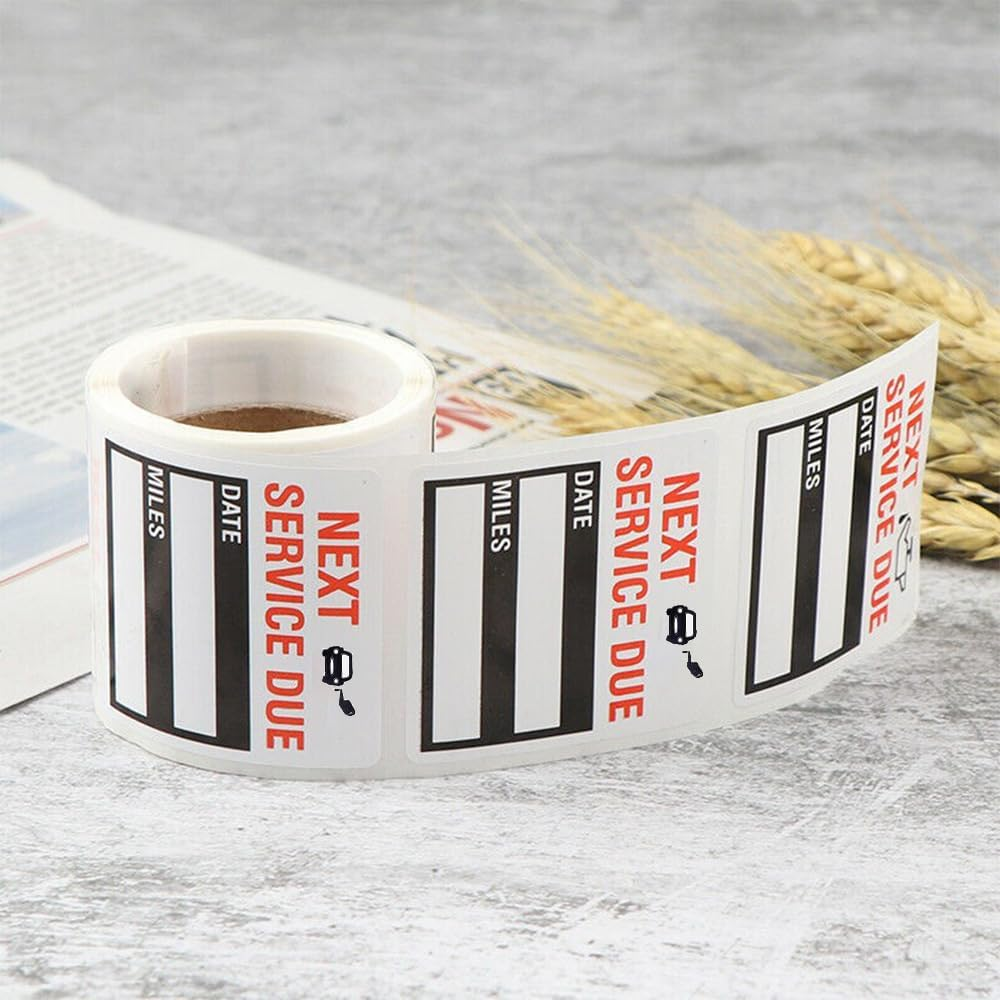 300 Pieces Oil Change Window Stickers Static Cling, Oil Change Reminder Sticker for Windshield with No Residue, Clear Next Service Due Labels for Car Auto Vehicle image number 6