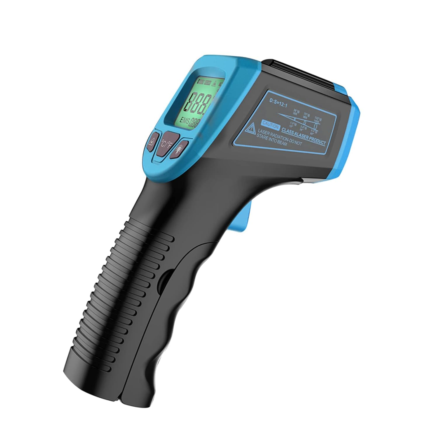 Infrared Thermometer, Non-Contact Digital Industrial Temperature Gun -58&deg;F to 1112&deg;F (-50&deg;C to 600&deg;C) with LCD Display,Blue image number 1