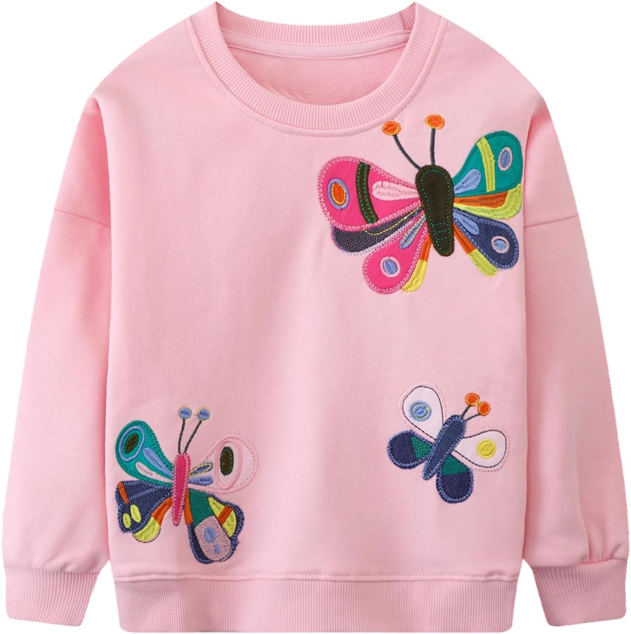 YAGATA Toddler Sweatshirt Girls Long Sleeve Shirts Casual Kids Cotton Graphic Fall Winter Pullover Tee Tops Blouse