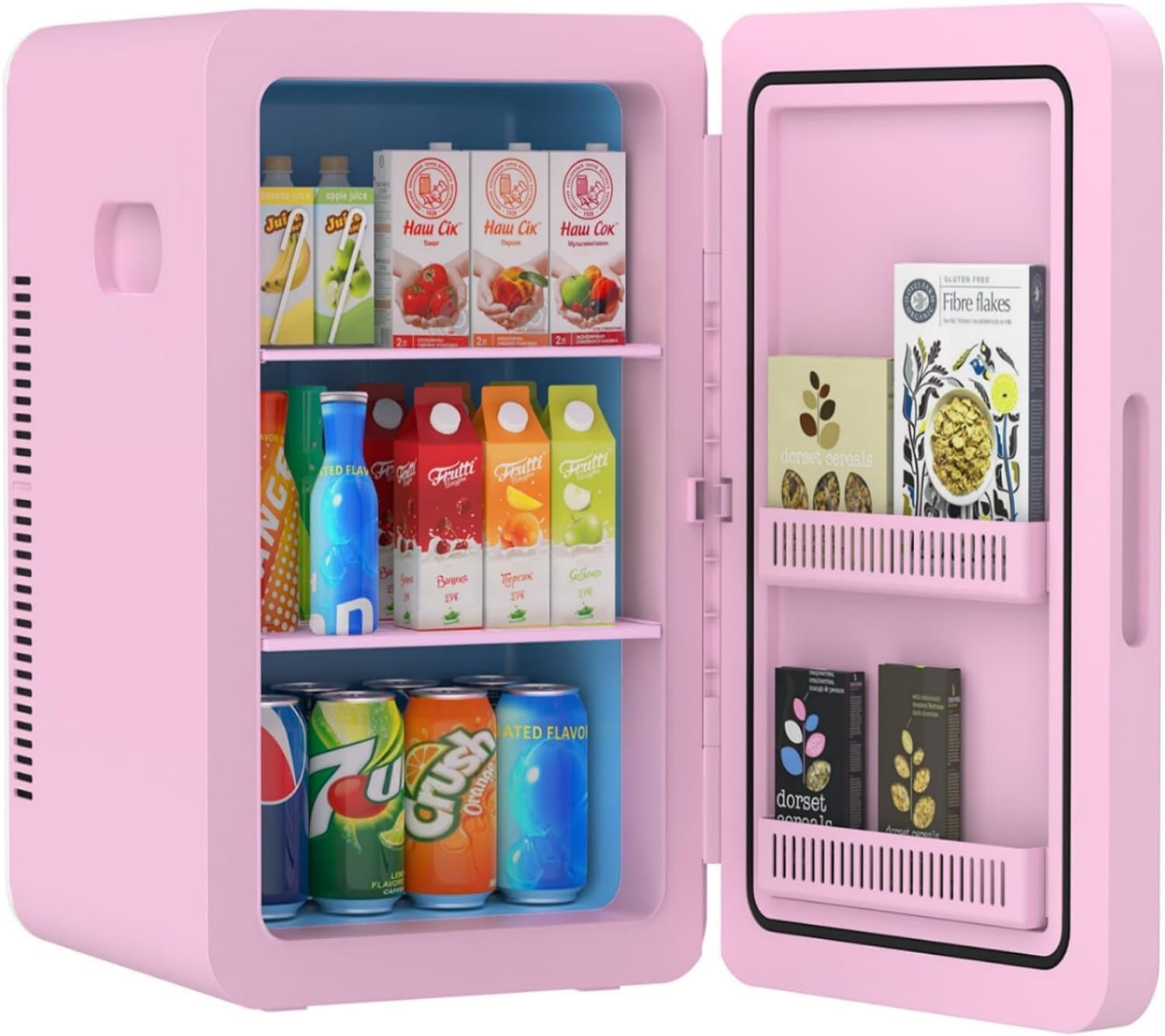 22L Portable Mini Fridge, Compact Car Refrigerator, Skincare Cosmetic Beauty Makeup Personal Fridge, White