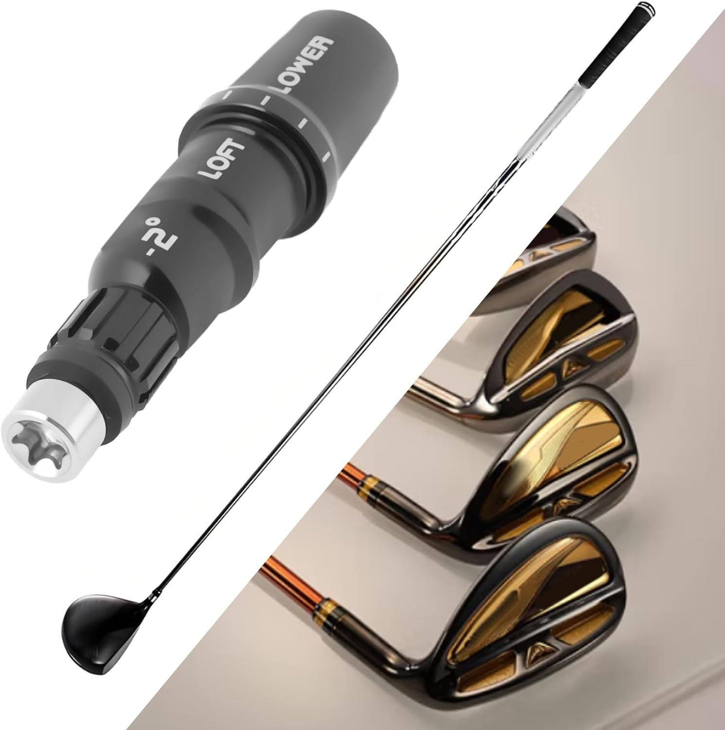 LT Easiyl 1 Pc 0.335 Golf Shaft Adapter Golf Putter Shaft Sleeve Replacement Compatible with Taylormade Qi10 RH M1-M6 Driver Black image number 2