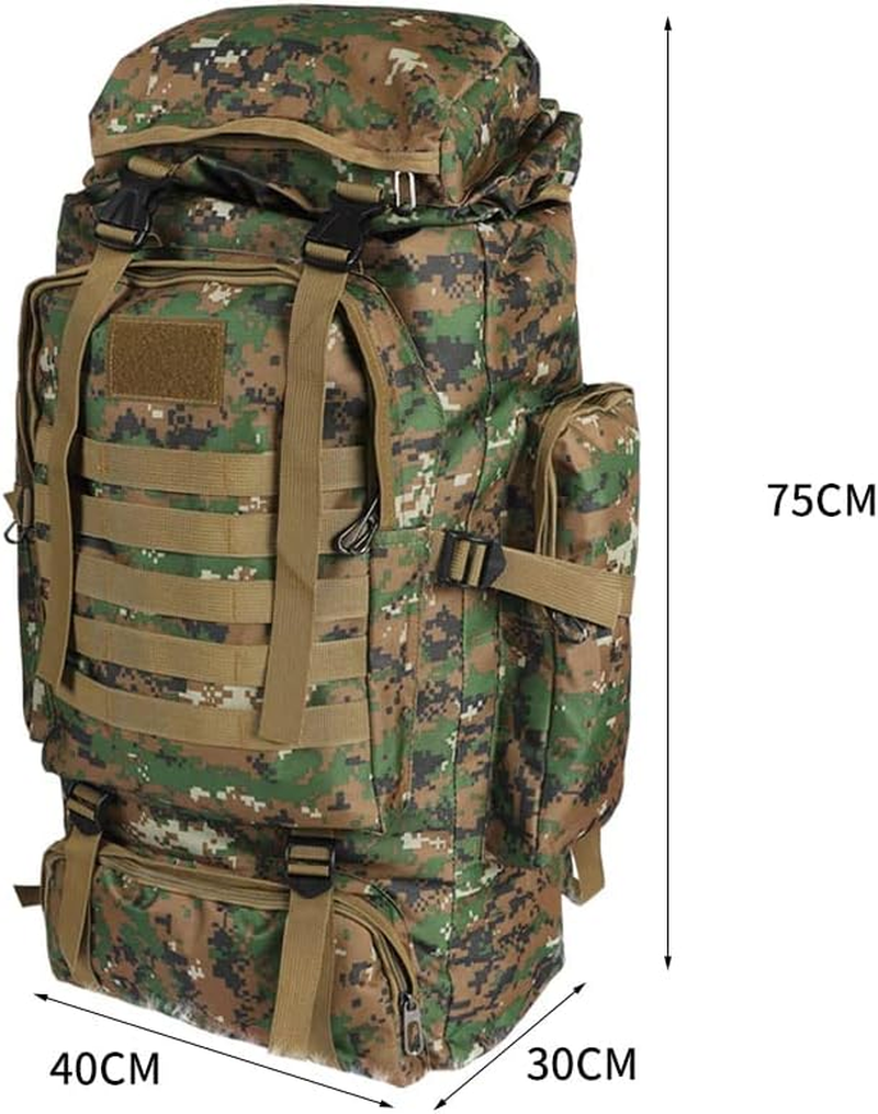 80L Military Tactical Backpack Rucksack Hiking Camping Outdoor Trekking Army Bag image number 1