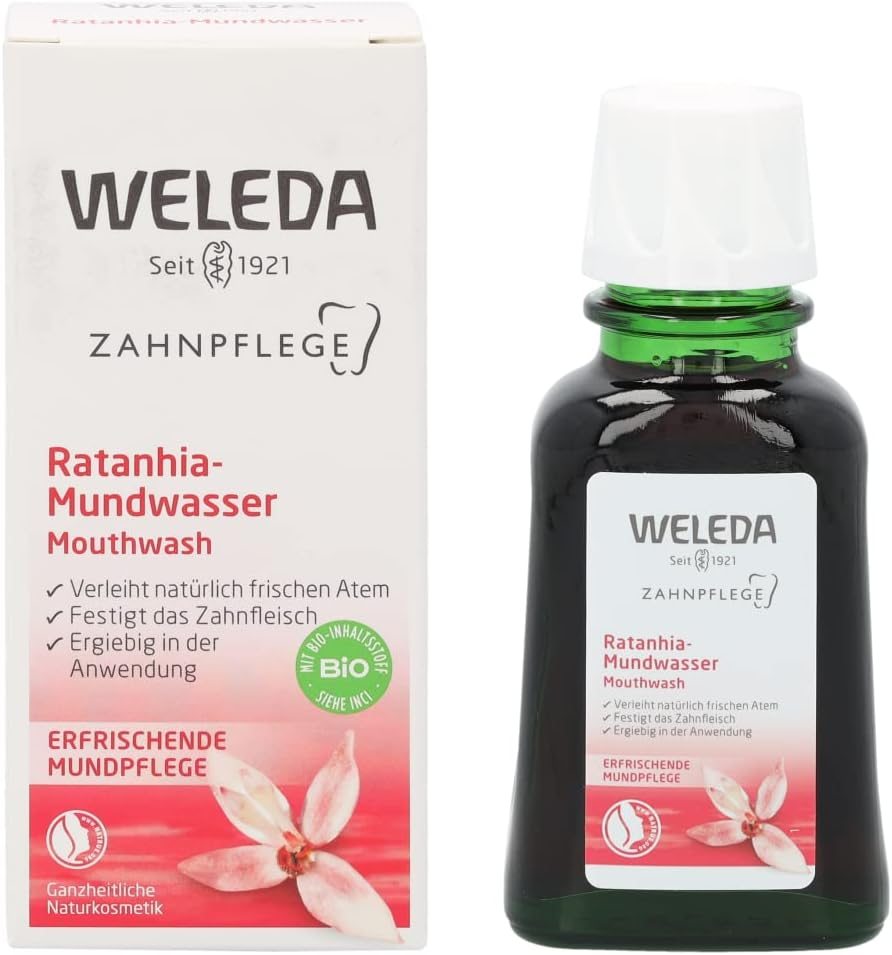 WELEDA Ratanhia Mouthwash Concentrate 50Ml | Refresh Breath | Strengthen Sensitive Gums image number 1