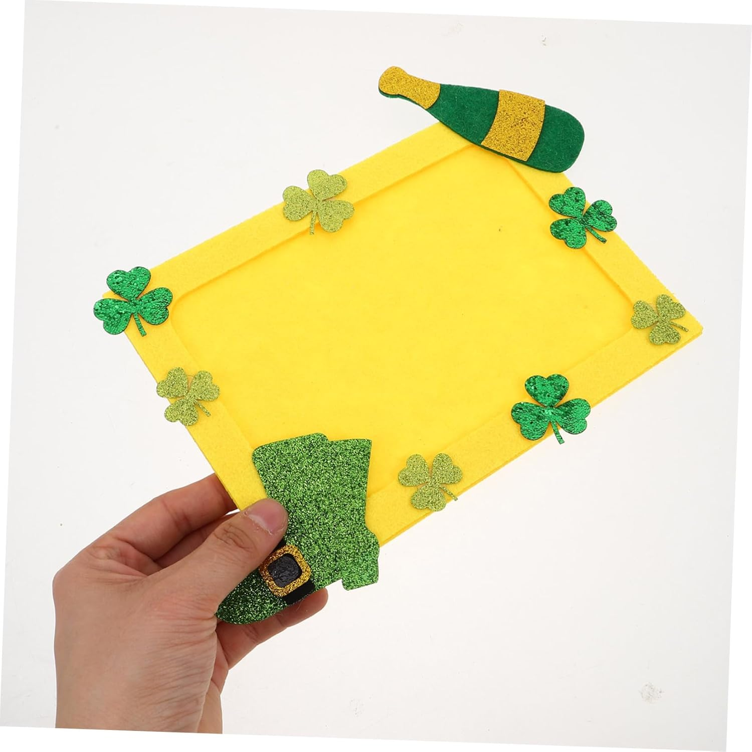 St Patrick'S Day Ornament Photo Frame Shamrock Pattern Easy Diy Craft for Home Decor Party Decor image number 2