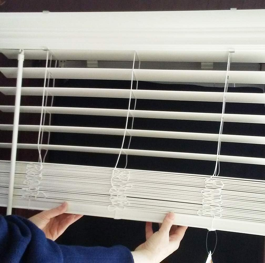 US Window and Floor 2" Faux Wood 21.75" W X 48" H, inside Mount Cordless Blinds 21.75 X 48 White