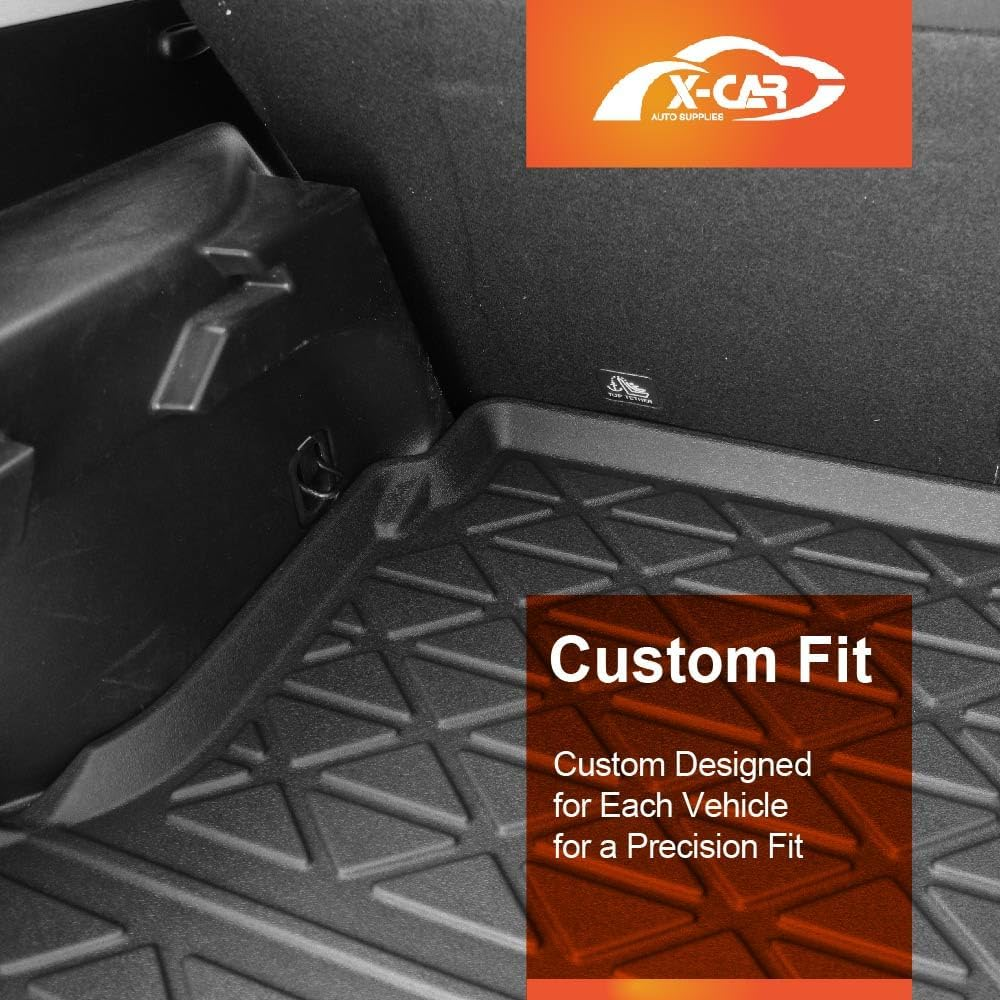 X-CAR Boot Liner Cargo Tray Trunk Floor Rubber Mat Compatible with Nissan X-Trail Xtrail 2013 2014 2015 2016 2017 2018 2019 2020 2021 2022 image number 6