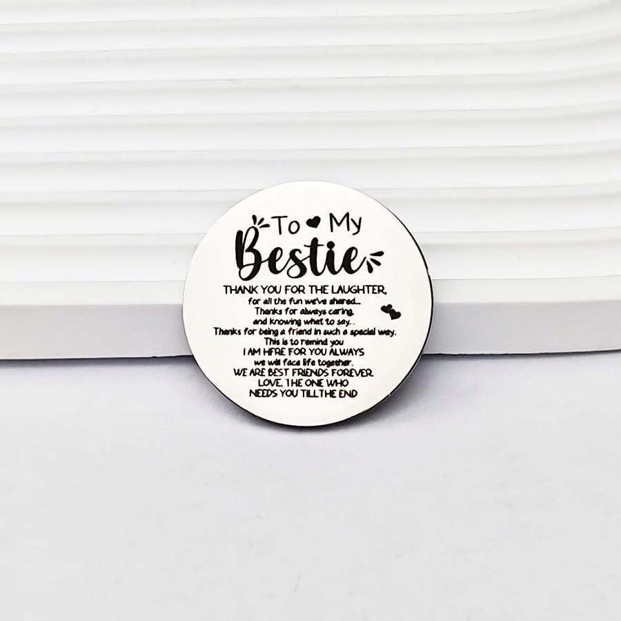 Long Distance Relationship Friendship Gifts for Women Men Pocket Hug Tokens Best Friend Christmas Valentines Day Gifts for Boyfriend Girlfriend Pocket Hug Coin Keychain