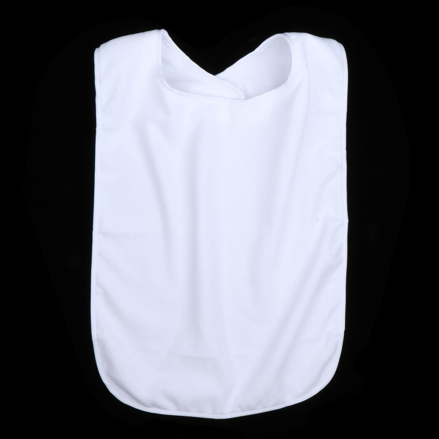 Adult Bib Waterproof Eldly Bib Adult Washable Dining Bib Mealtime Bib Clothing Protector for Elderly Men Women, White - White image number 6