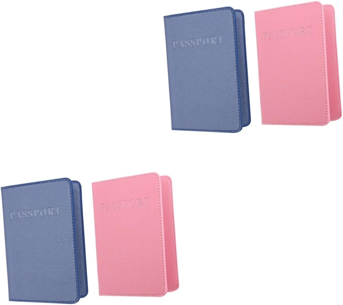 HAPINARY 6Pcs Multi-Functional Passport Holder Pouch Pu Leather Case Magnetic Clasp Key Pouch Travel Wallet