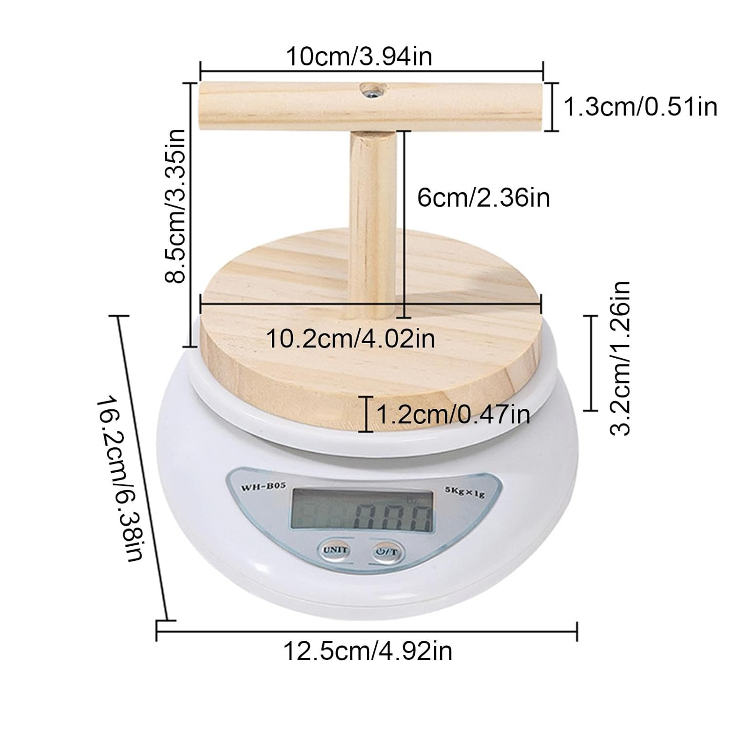 Bird Scale with Perch,Parrot Training Pet Bird Scale - Digital Weighing Tool, Weight Changing Monitoring with High Accuracy for Precise Feed, Milk Powder Measurement image number 6