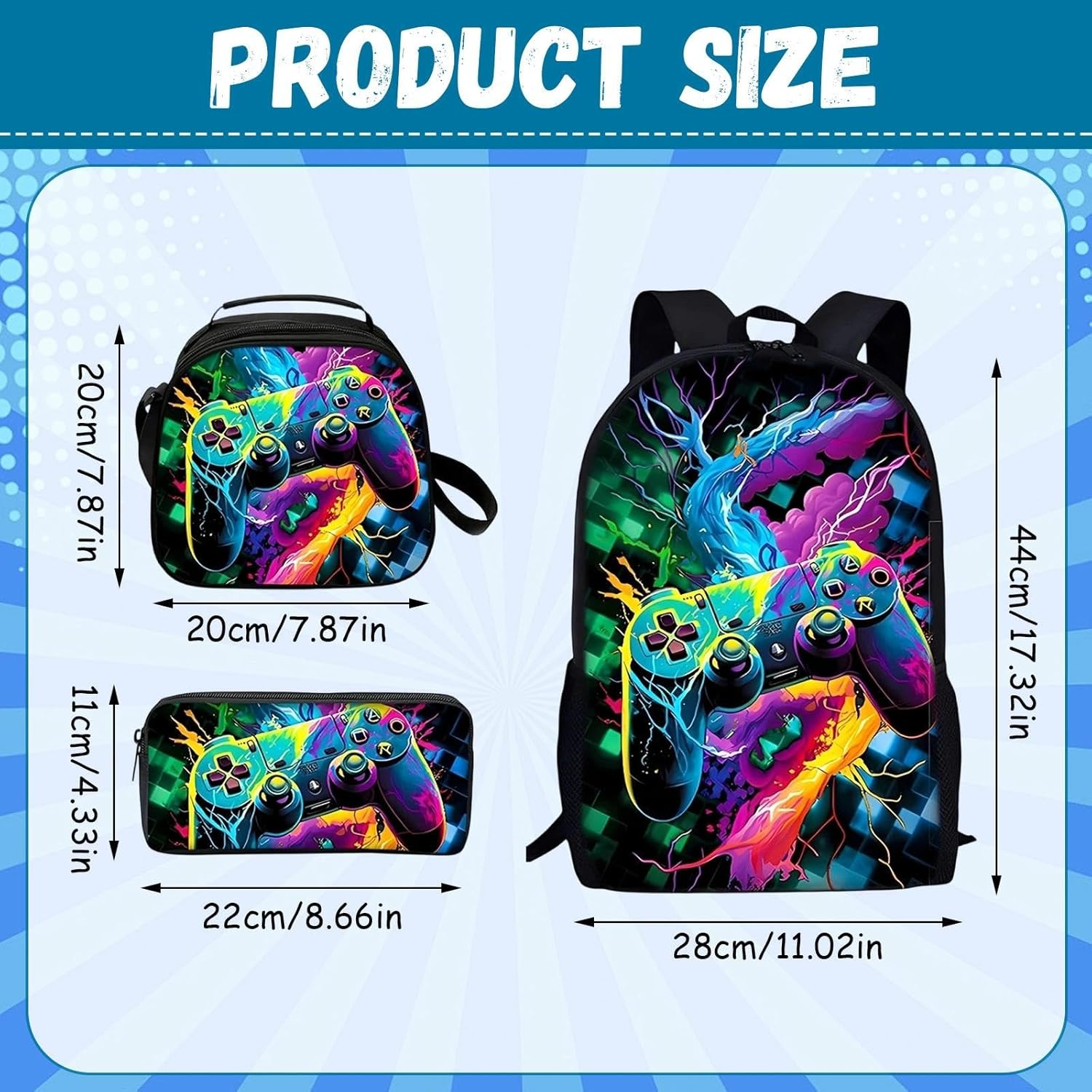 Fakcrkun FUUNY Gaming Backpack Set image number 6