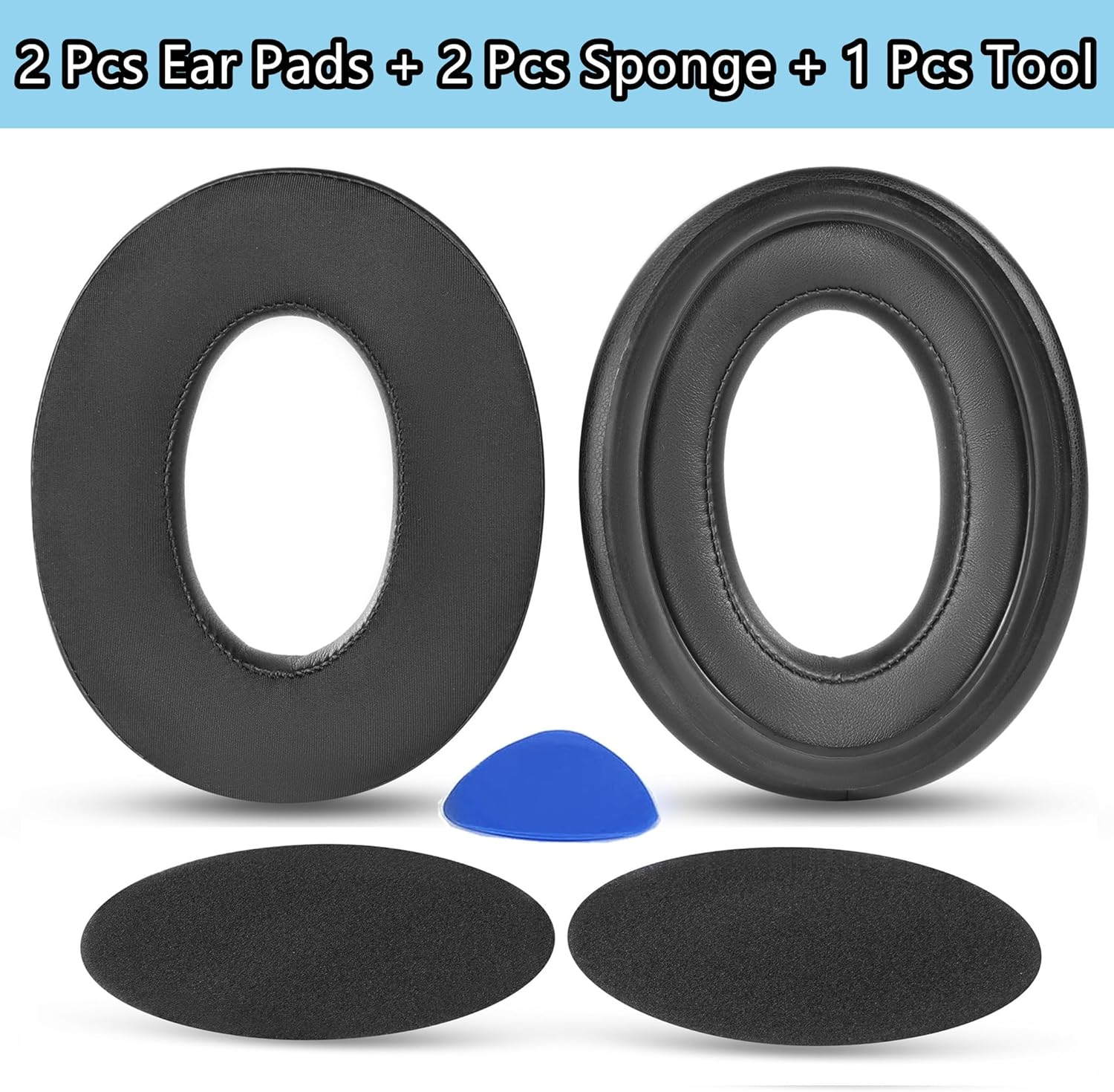 Taizichangqin Cooling Gel Earpads Kits Compatible with Sennheiser HD620S HD 620S HD620 Headphones Replacement Ear Pads Cushions High-Density Foam Black image number 3
