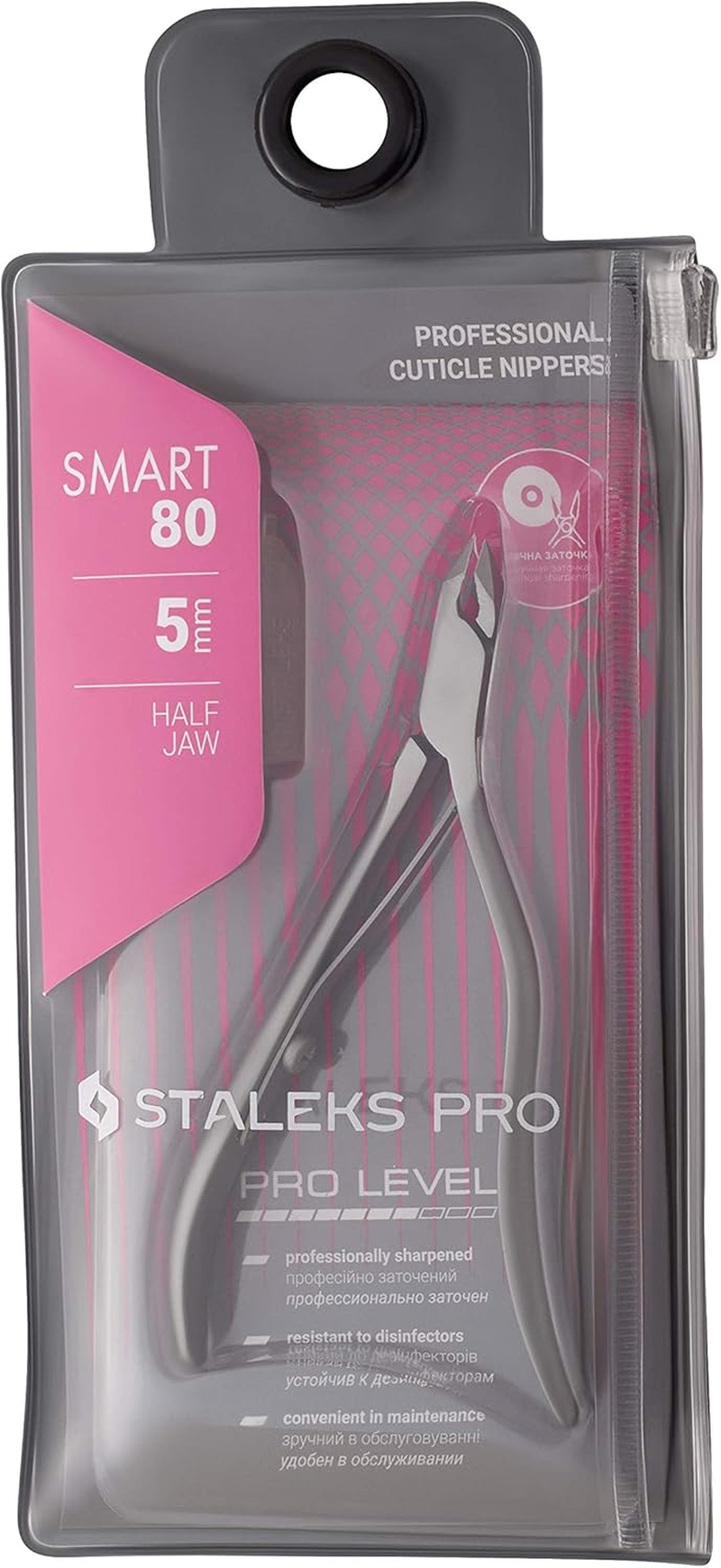 STALEKS PRO Smart 80 Cuticle Nipper 5Mm Working Part, Manicure Tool NS-80-5