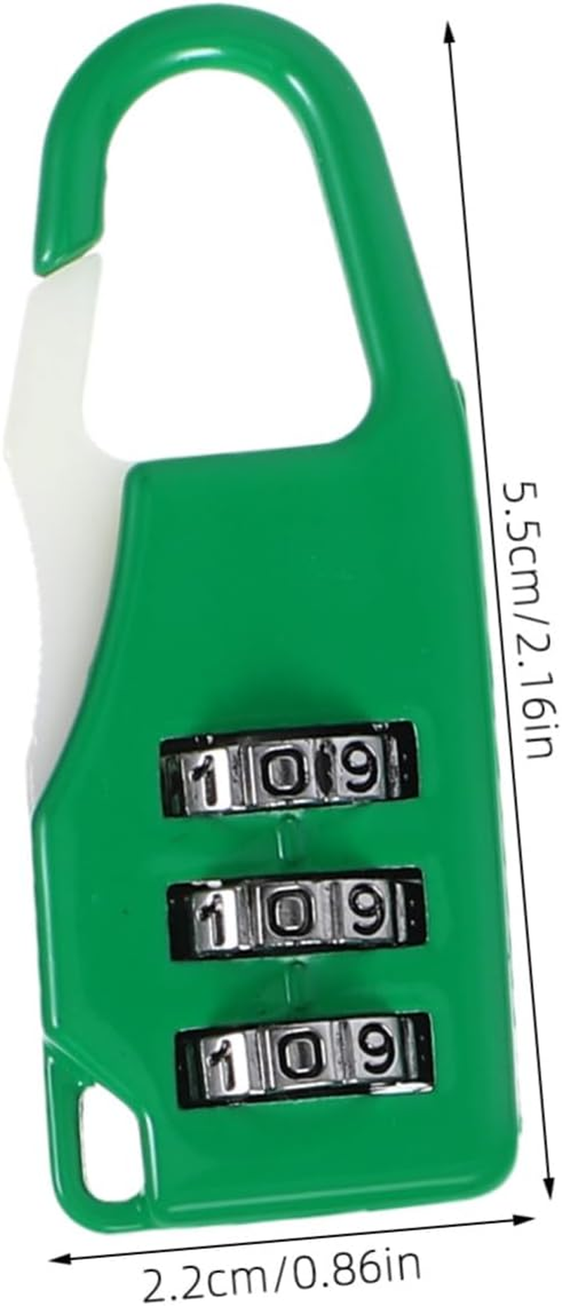 GETAJGHSD 6Pcs 3-Digit Combination Luggage Locks Zinc Alloy Padlocks for Suitcase Gym Locker Travel Security Black, Silver, Red, Blue, Green