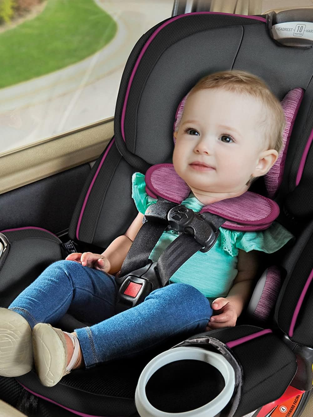 Universal Child Car Seat Chest Harness Clip Universal Safer Belt Clip Buckle Lock Stroller Chest Clip Adjustable Guard for Baby and Kids (Black) image number 5