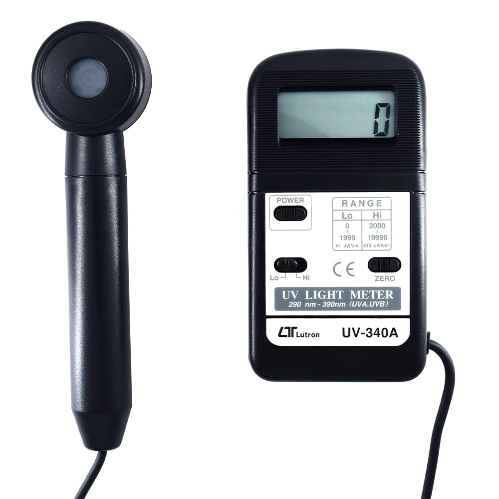Mini Digital Lux Meter LCD Display Handheld Illuminometer Luminometer Photometer Luxmeter Light Meter 0-200000 Lux|Model: UV-340A image number 6