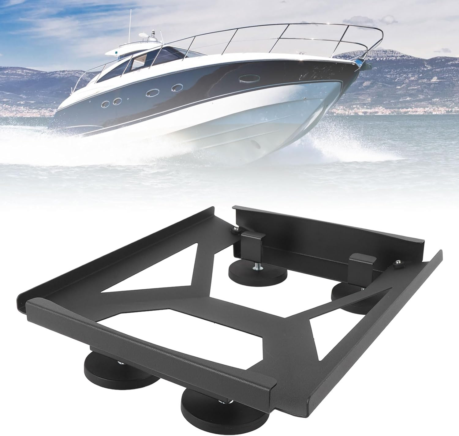 Mini Flat Mount Kit, 264 Pounds Mini Magnetic Roof Mount, Mini Car Mount, Quick Release Mini Mounting Kit for Rvs, Boat, Yachts, Trucks image number 2