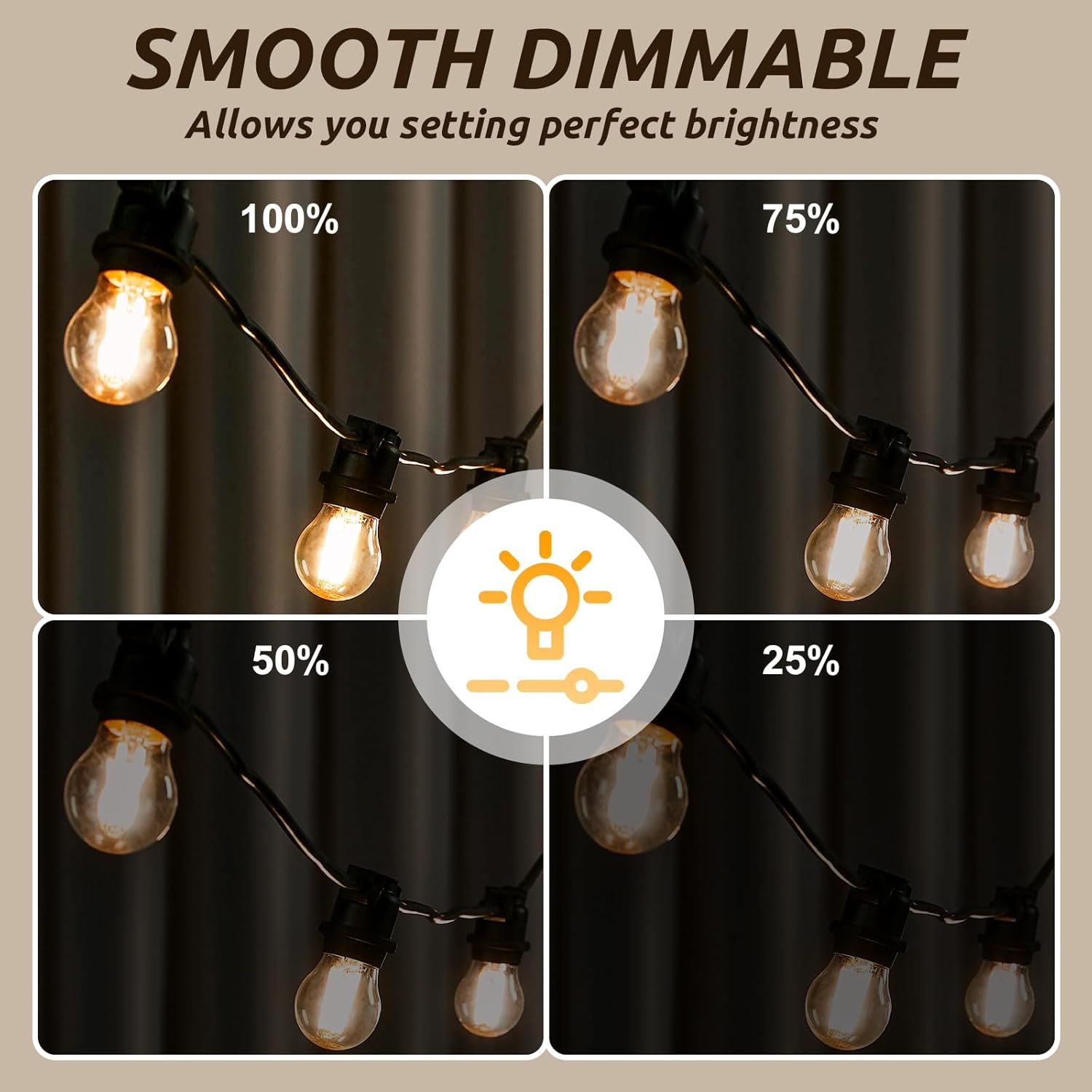 Bonlux 4W Light Bulb G45 Dimmable Golf Ball LED Filament Bulb 40W Incandescent Bulbs Replacement, Amber Glass Cover Classic Vintage Edison Bulb AC220-240V Flicker Free, Pack of 4 image number 6