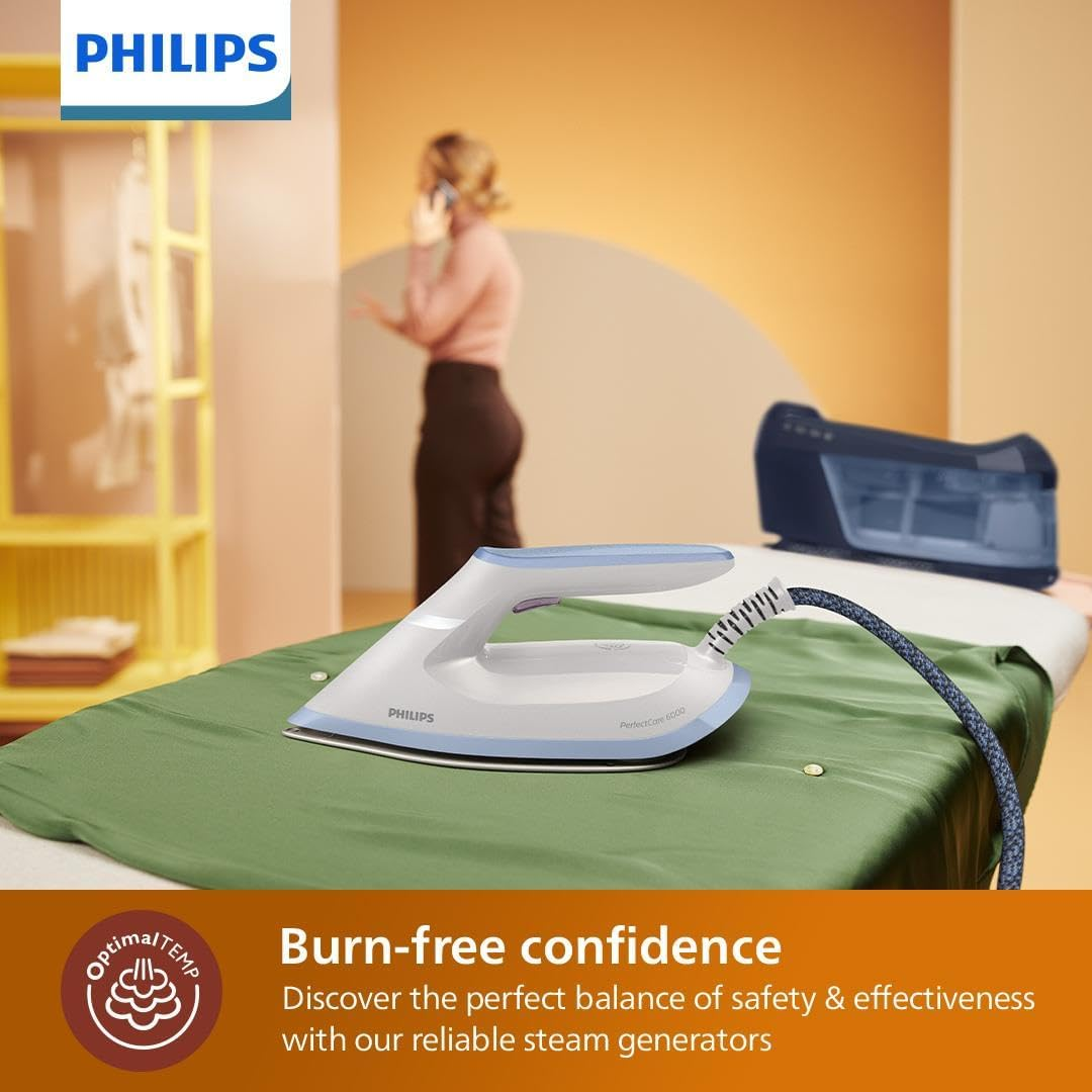 Philips Perfectcare 6000 Series Steam Generator - 2400W - 500G Steam Boost - 6.5 Bar Pressure - Optimaltemp Technology - 1.8L Water Tank - White/Blue (PSG6026/20) image number 3