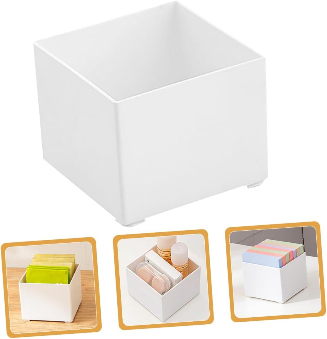 BELLIFFY 2Pcs Memo Holder Memo Storage Box Desk Organiser Convenient Notepad Box image number 5