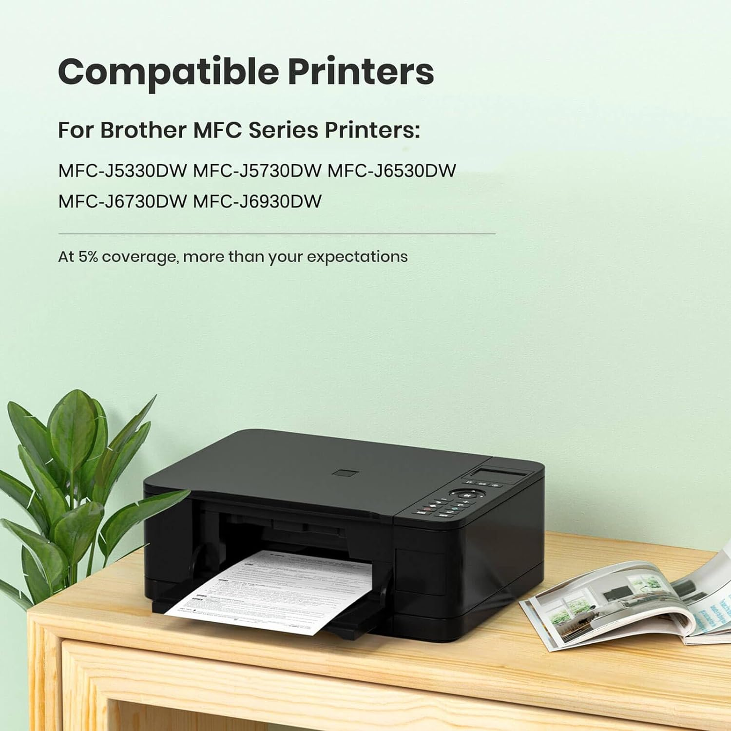 LC3319XL Ink Cartridges Compatible for Brother LC-3319, Use with MFC-J5330DW MFC-J5730DW MFC-J6530DW MFC-J6730DW MFC-J6930DW Printer - 2 Black 1 Cyan 1 Magenta 1 Yellow image number 3