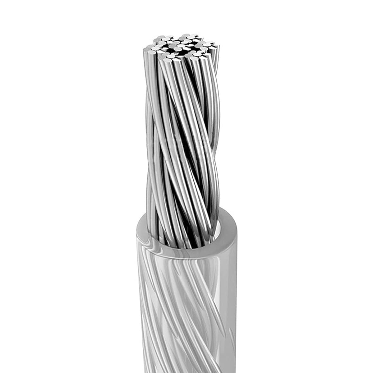 ZONADA 3Mm 50M 304 Stainless Steel Vinyl Coated Hanging Wire Cable Kit with Thimbles Crimping Sleeves Wire Rope Clips for Garden Plants Supporting, Picture Lights Hanging Clotheslines Rigging Wire