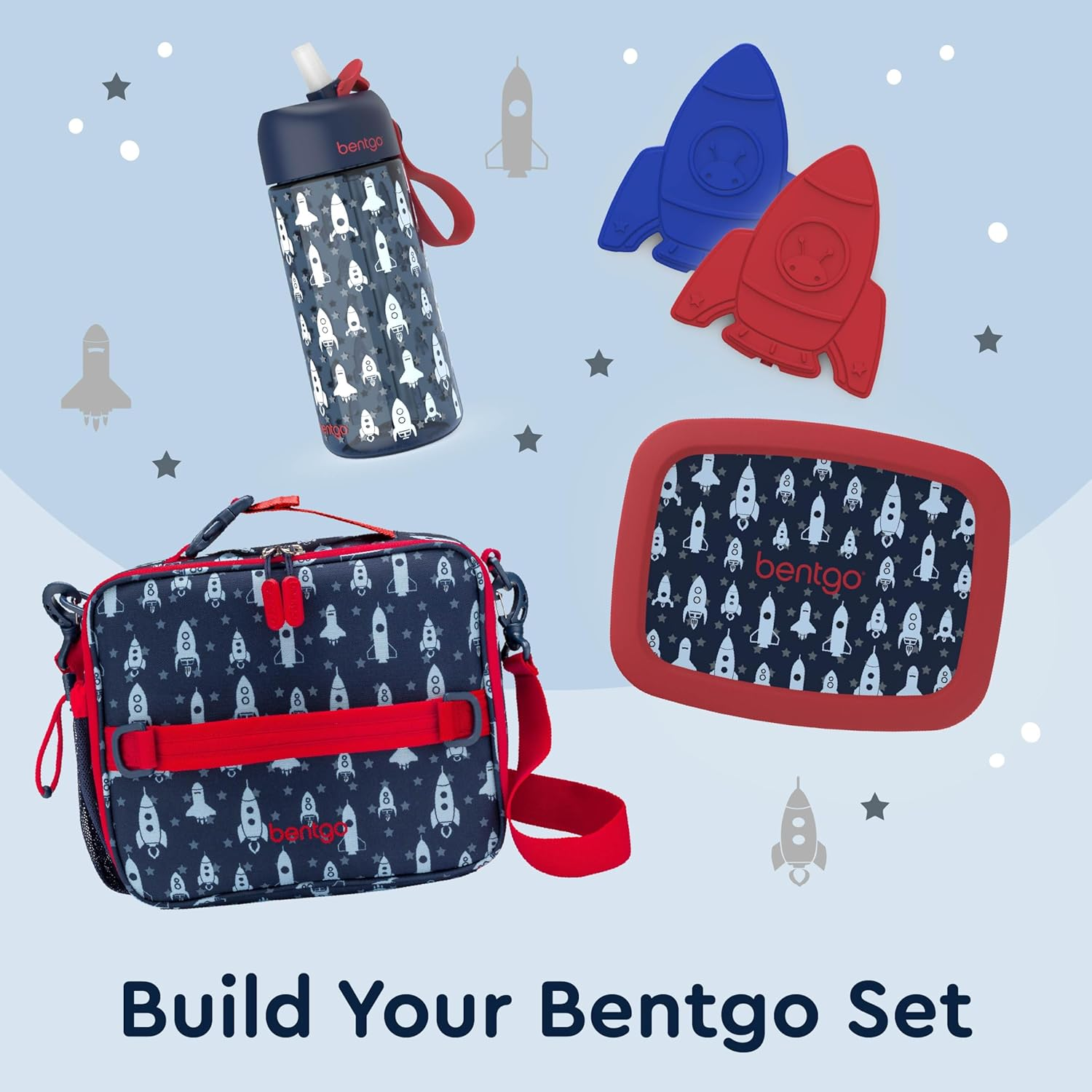 Bentgo Kids Prints Lunch Bag - Space Rockets